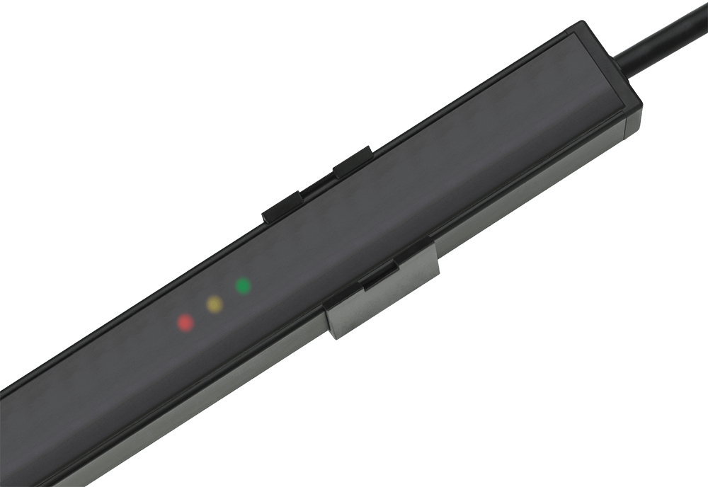 Light curtain K-profile shown with LED indicators on